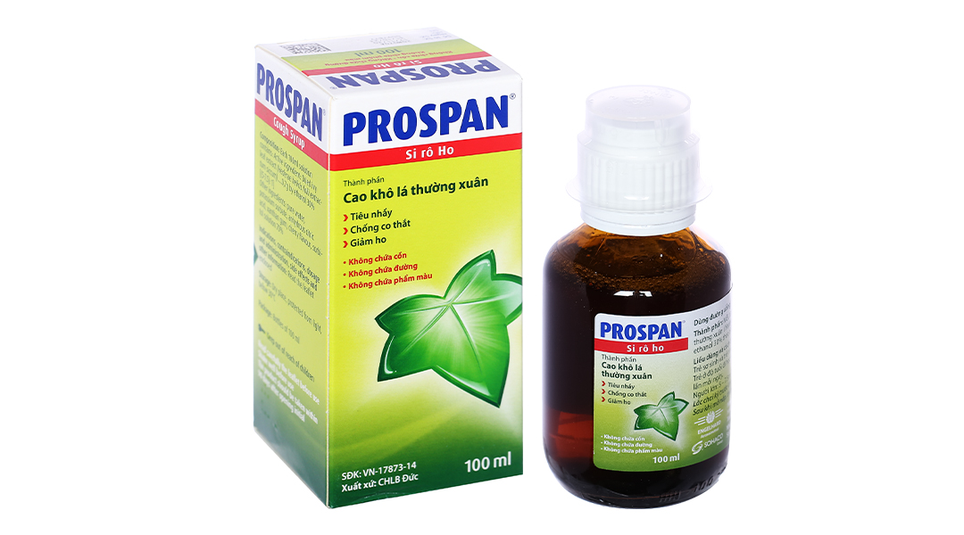 Siro Prospan trị ho, viêm phế quản chai 100ml