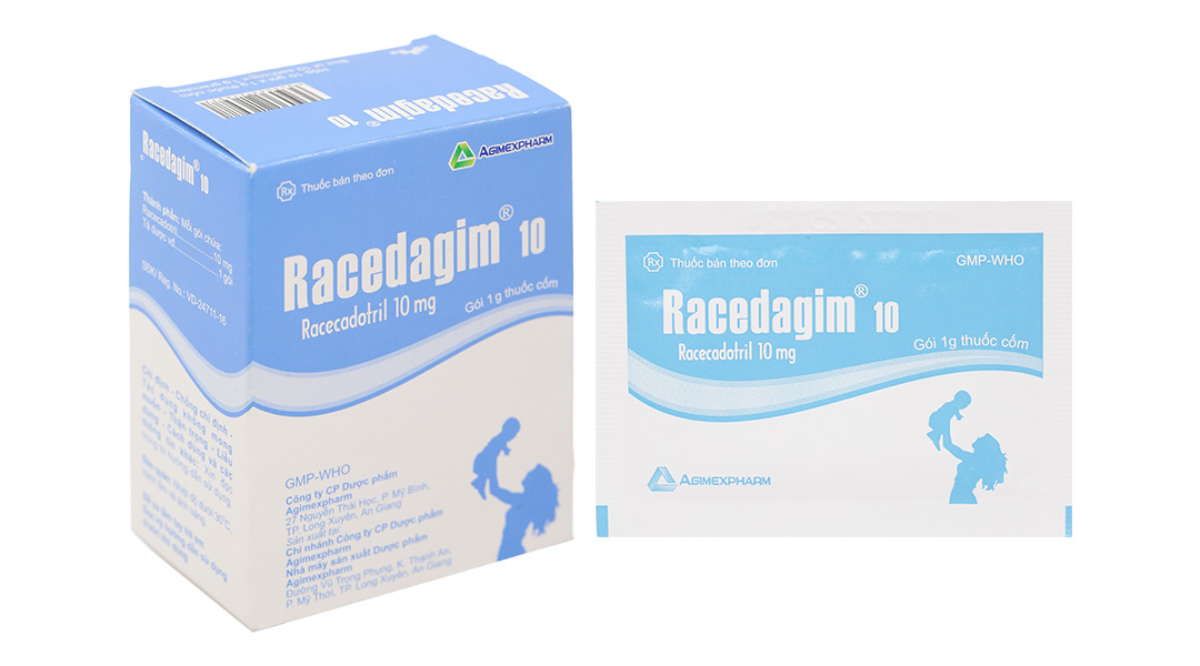 Thuốc cốm Racedagim 10 trị tiêu chảy cấp ở trẻ em (10 gói x 1g)