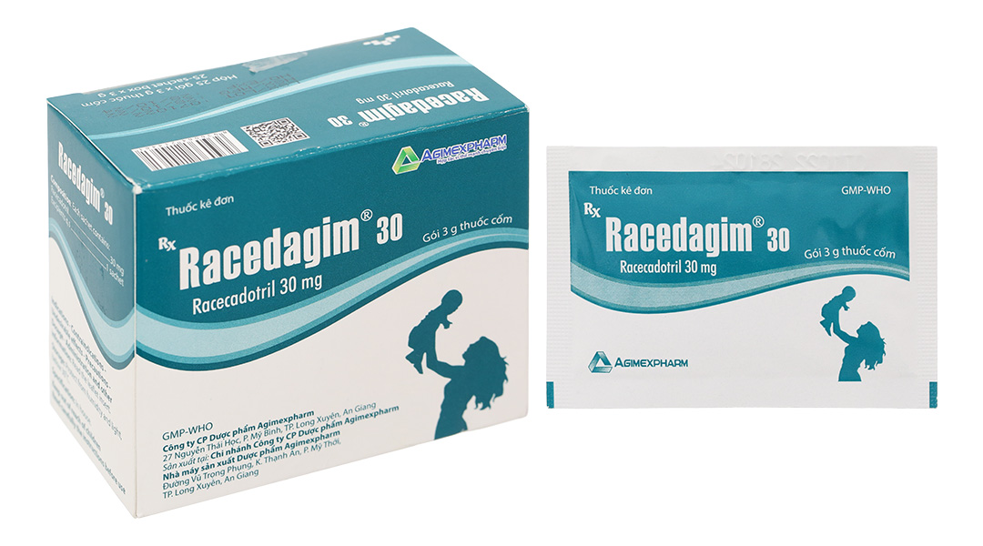 Thuốc cốm Racedagim 30 trị tiêu chảy cấp ở trẻ nhỏ trên 3 tháng tuổi (25 gói x 3g)