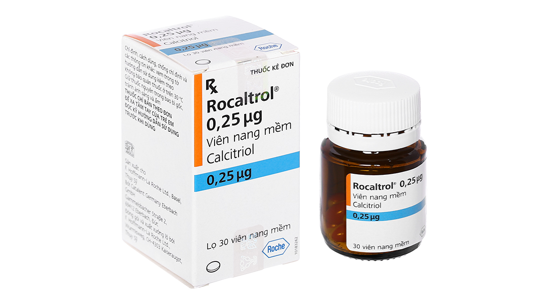 Rocaltrol 0.25mcg trị loãng xương, nhuyễn xương lọ 30 viên