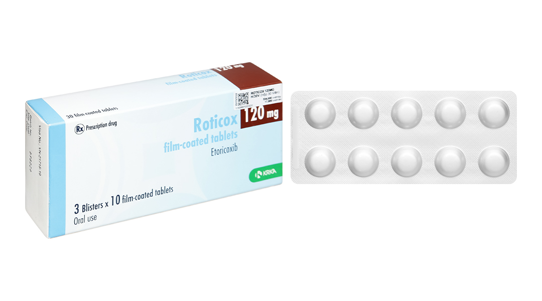 Roticox 120mg giảm đau, kháng viêm xương khớp (3 vỉ x 10 viên)