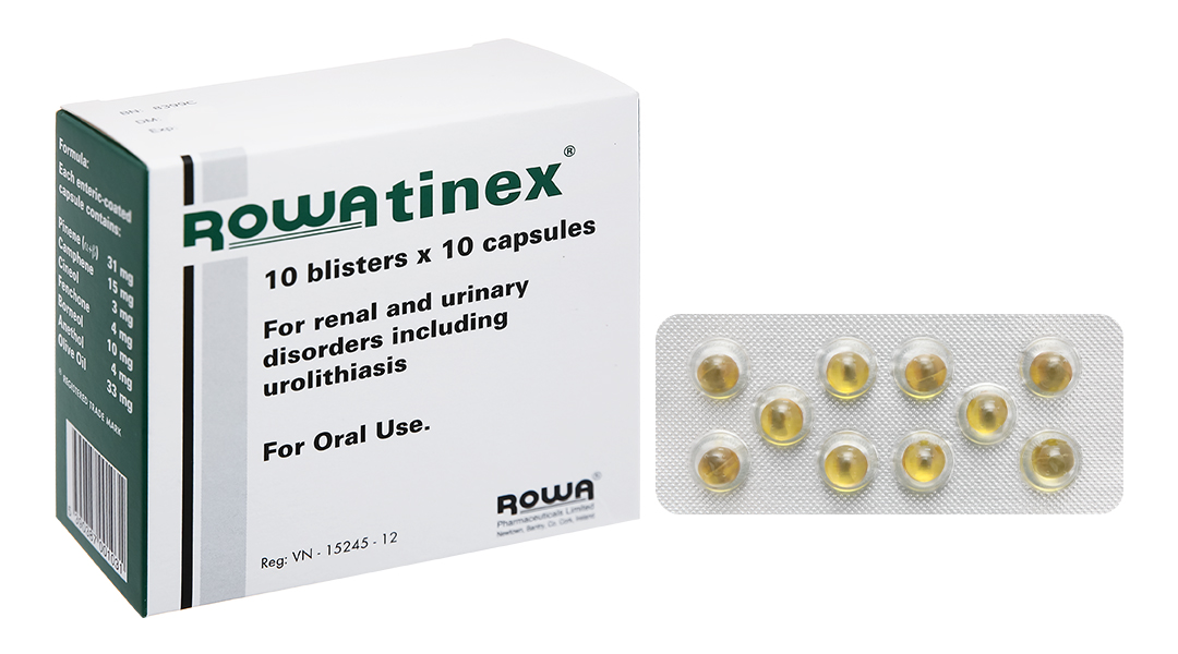 Rowatinex trị sỏi thận, viêm đường tiết niệu (10 vỉ x 10 viên)