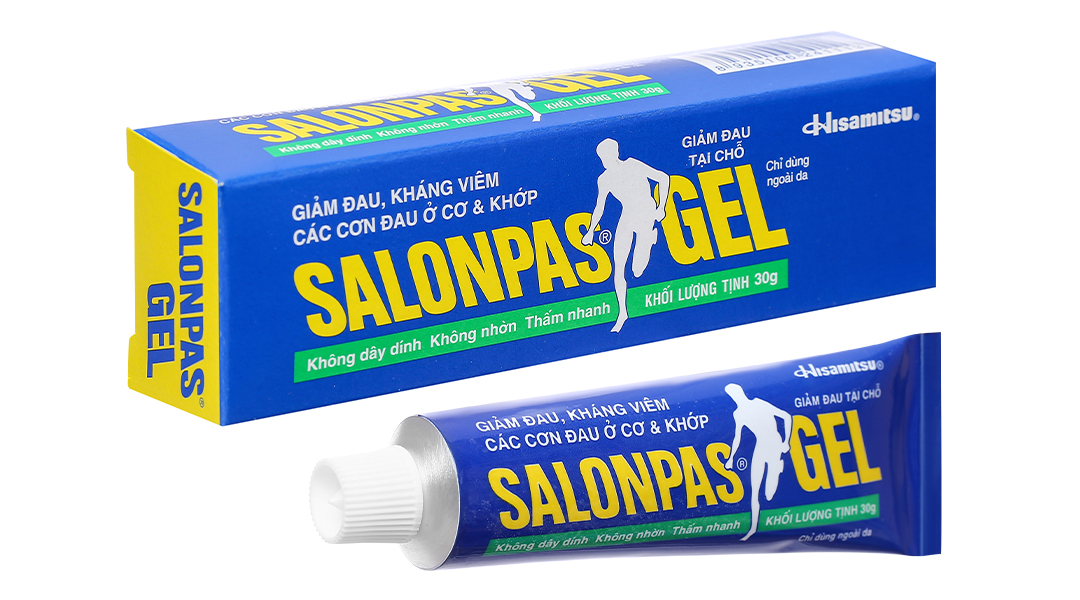 Gel bôi Salonpas Gel giảm đau, kháng viêm cơ xương tuýp 30g