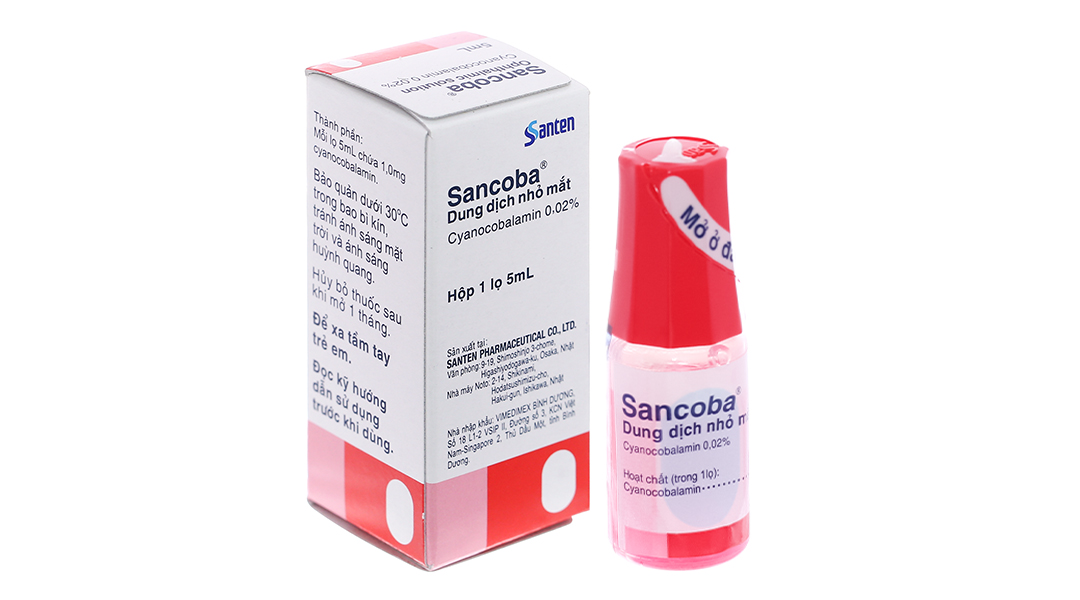 Dung dịch nhỏ mắt Sancoba 0.02% giảm mỏi mắt lọ 5ml