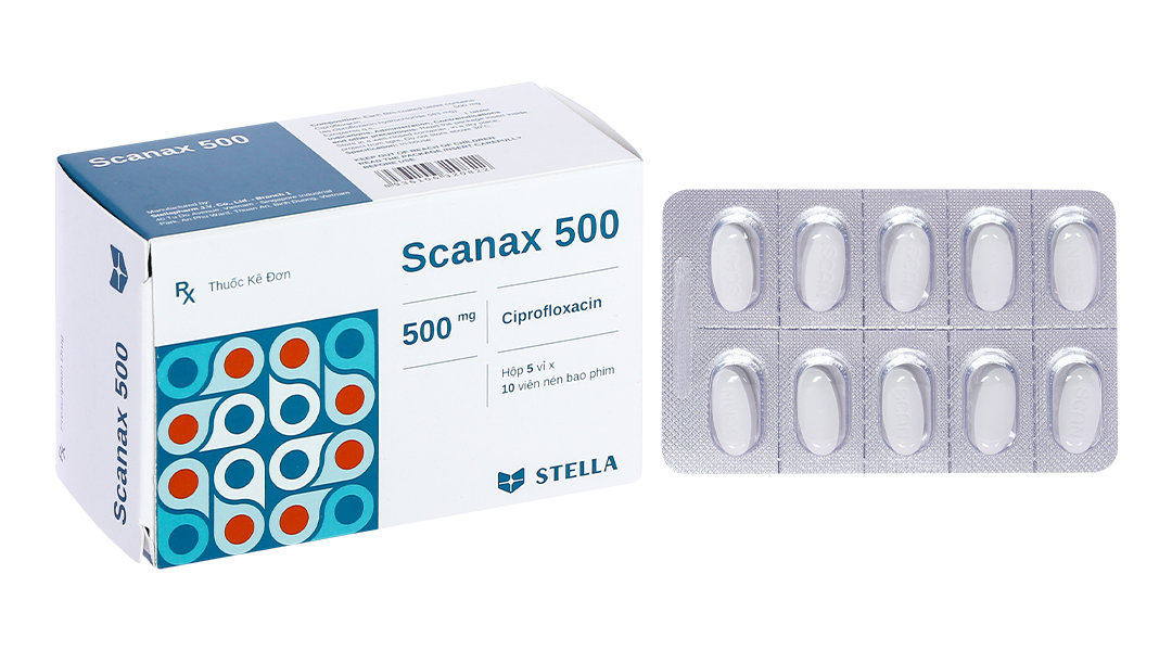 Scanax 500mg trị nhiễm khuẩn (5 vỉ x 10 viên)