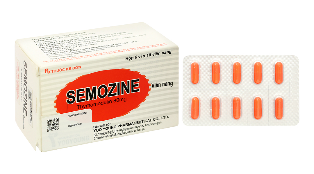 Semozine 80mg tăng cường miễn dịch, hỗ trợ trị nhiễm khuẩn (6 vỉ x 10 viên)