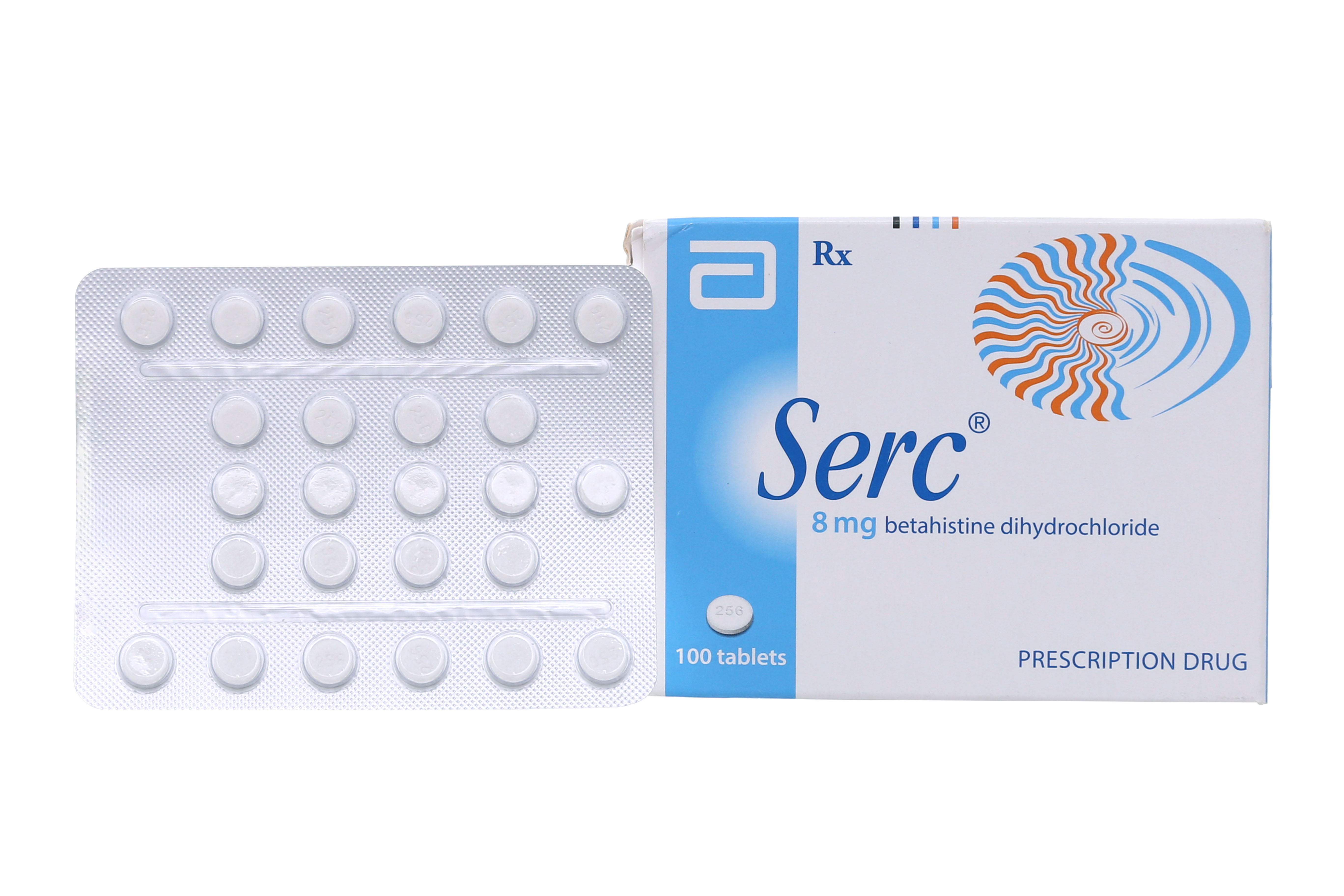 Serc 8mg trị chóng mặt tiền đình (4 vỉ x 25 viên)