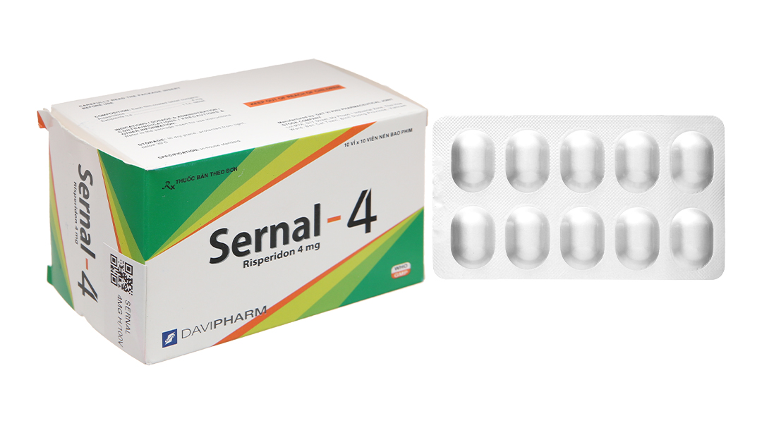 Sernal-4 trị tâm thần phân liệt (10 vỉ x 10 viên)