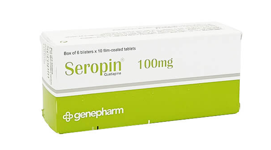 Seropin 100mg trị tâm thần phân liệt, rối loạn lưỡng cực (6 vỉ x 10 viên)