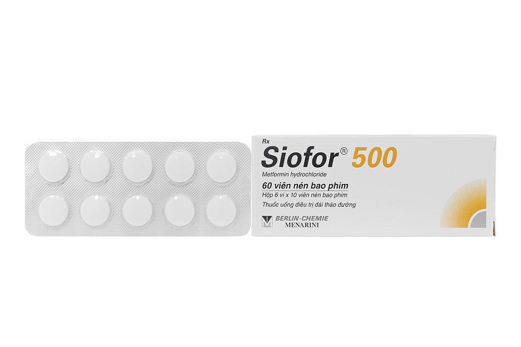 Siofor 500 trị đái tháo đường (6 vỉ x 10 viên)