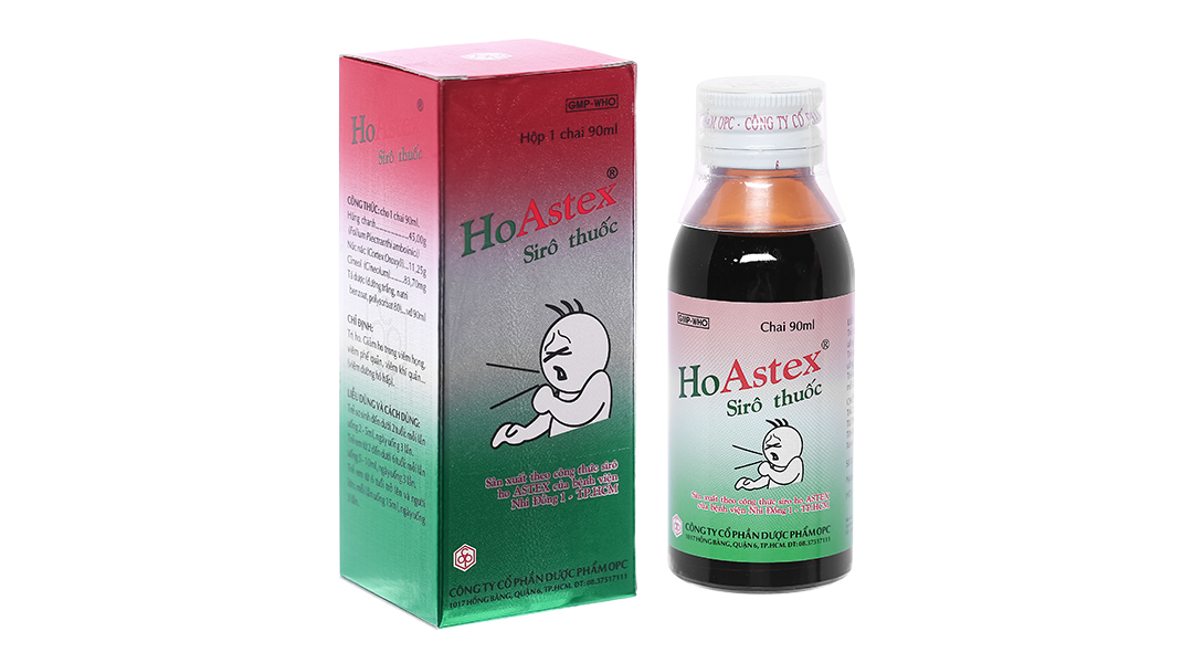 Siro HoAstex giảm ho trong viêm đường hô hấp chai 90ml