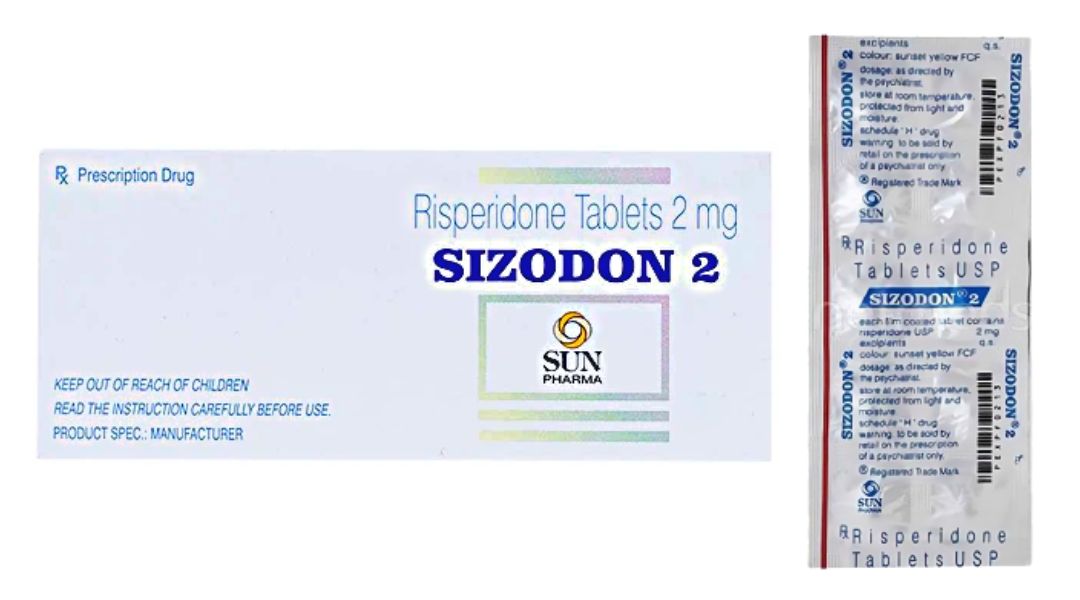 Sizodon 2 trị tâm thần phân liệt, rối loạn lưỡng cực (3 vỉ x 10 viên)