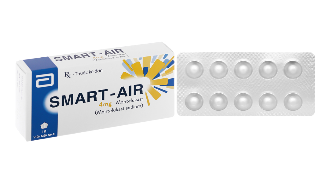 Smart - Air 4mg trị hen suyễn (1 vỉ x 10 viên)