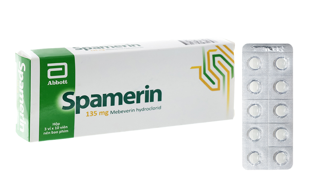 Spamerin 135mg giảm đau do co thắt tiêu hóa (3 vỉ x 10 viên)