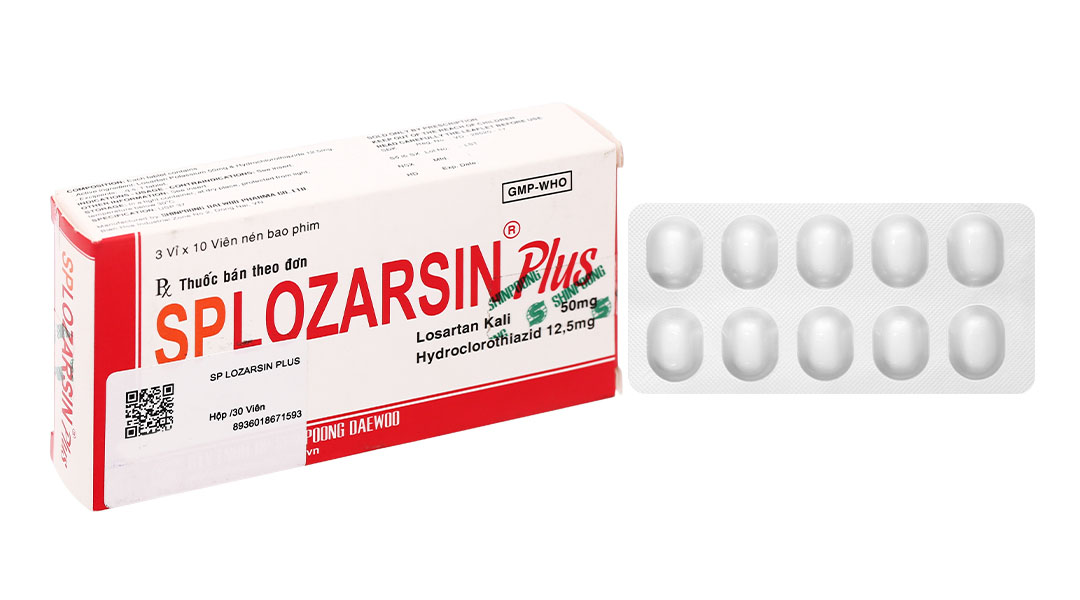 SPLozarsin Plus trị tăng huyết áp (3 vỉ x 10 viên)