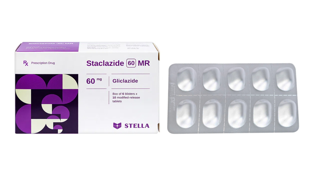 Staclazide 60 MR trị đái tháo đường (6 vỉ x 10 viên)