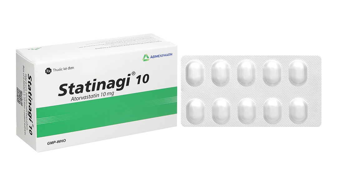 Statinagi 10 trị rối loạn lipid máu (6 vỉ x 10 viên)