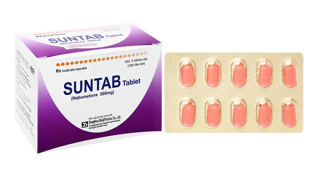 Suntab 500mg trị viêm xương khớp (10 vỉ x 10 viên)