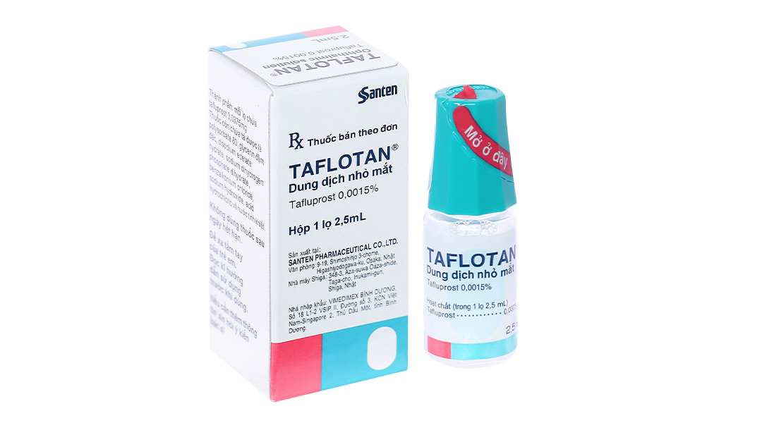 Dung dịch nhỏ mắt Taflotan 0.0015% trị tăng nhãn áp lọ 2.5ml