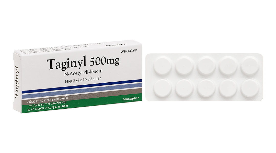 Taginyl 500mg trị chóng mặt (2 vỉ x 10 viên)