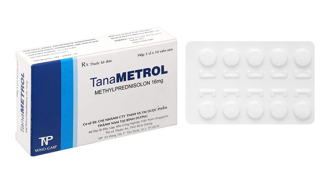 TanaMetrol 16mg thuốc kháng viêm (3 vỉ x 10 viên)