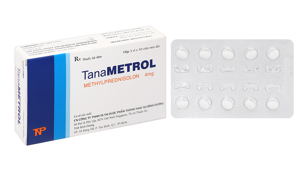 TanaMetrol 4mg thuốc kháng viêm (3 vỉ x 10 viên)