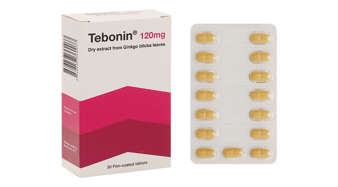 Tebonin 120mg tuần hoàn máu não, cải thiện trí nhớ (2 vỉ x 15 viên)