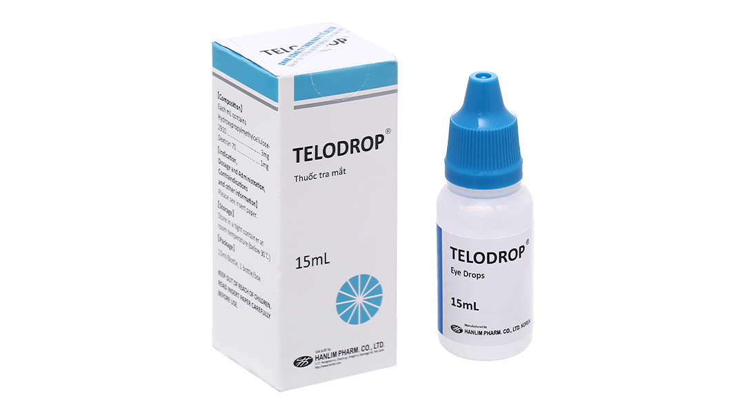 Thuốc tra mắt Telodrop Eye Drops giảm kích ứng mắt, khô mắt lọ 15ml