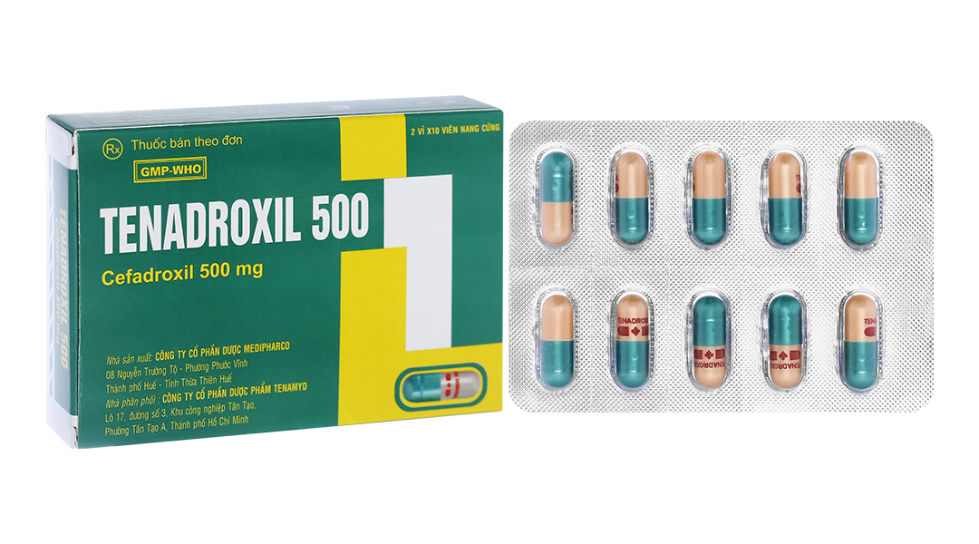 Tenadroxil 500mg trị nhiễm khuẩn (2 vỉ x 10 viên)