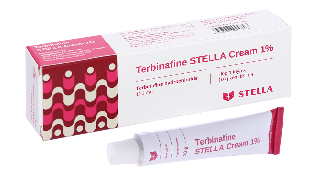 Kem bôi Terbinafin Stella Cream 1% trị nấm da tuýp 10g