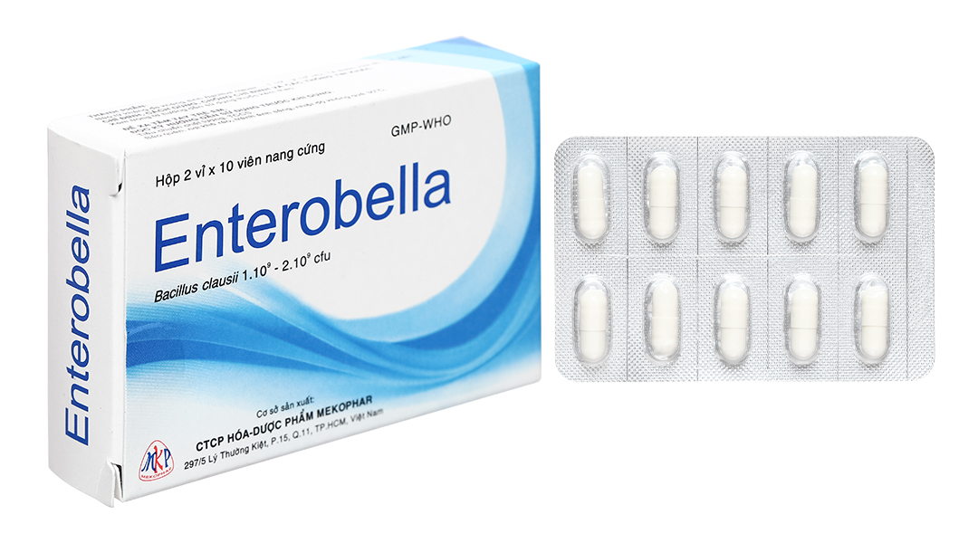 Enterobella bổ sung vi sinh, hỗ trợ trị rối loạn tiêu hóa (2 vỉ x 10 viên)