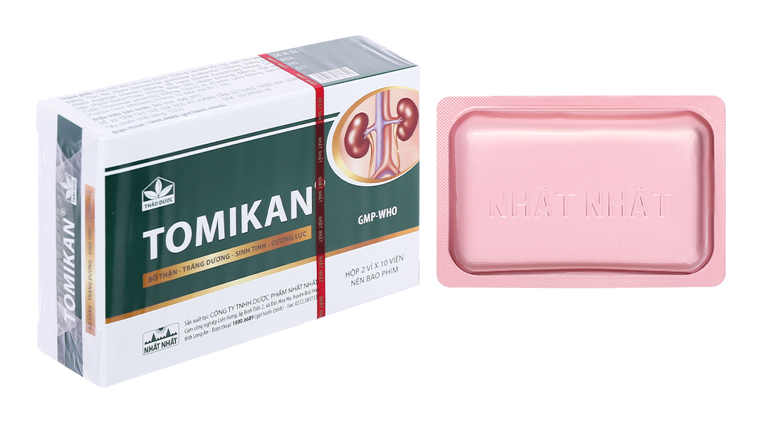 Tomikan 20mg cải thiện chức năng thận, bồi bổ cơ thể (2 vỉ x 10 viên)