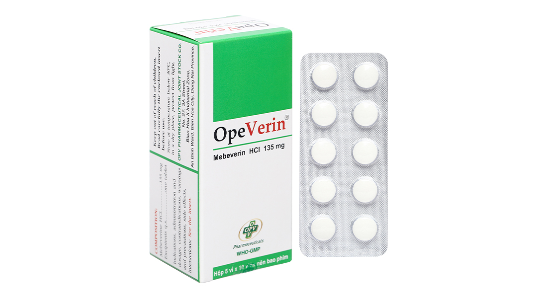 OpeVerin 135mg trị hội chứng ruột kích thích (5 vỉ x 10 viên)