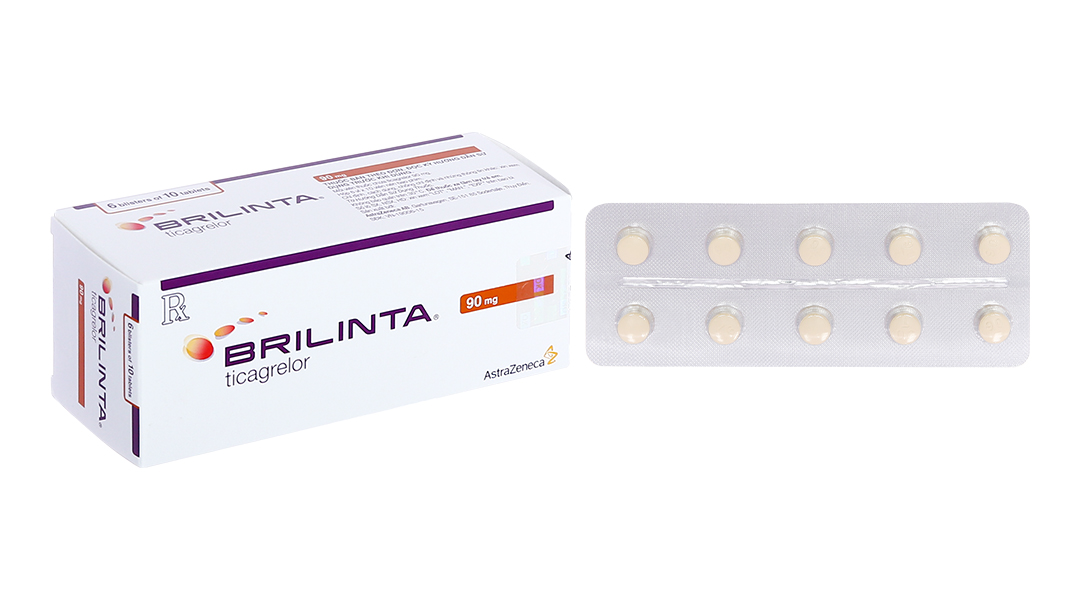 Brilinta 90mg ngừa xơ vữa động mạch (6 vỉ x 10 viên)