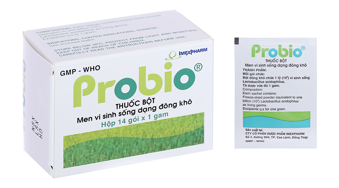 Bột men vi sinh Pms-Probio hỗ trợ trị rối loạn tiêu hóa (14 gói x 1g)