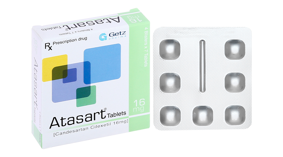 Atasart Tablets 16mg trị tăng huyết áp (4 vỉ x 7 viên)