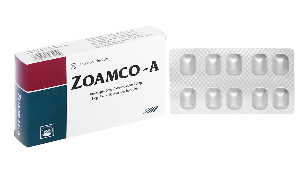 Zoamco-A 5mg/10mg trị rối loạn lipid máu (2 vỉ x 10 viên)