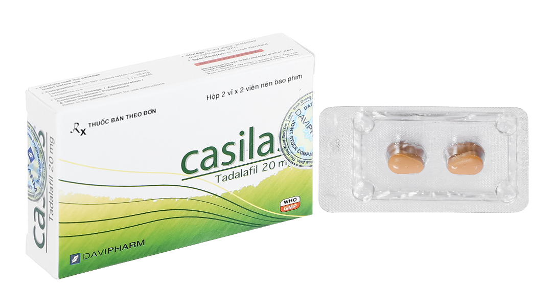 Casilas 20mg trị rối loạn cương dương (2 vỉ x 2 viên)