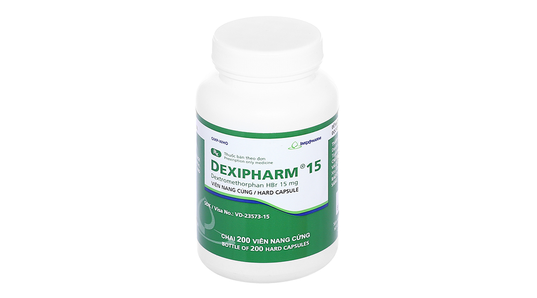 Dexipharm 15 trị ho khan, ho do kích ứng lọ 200 viên