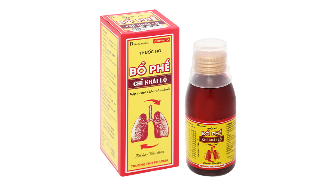 Siro Thuốc Ho Bổ Phế Chỉ Khái Lộ Trường Thọ trị viêm phế quản chai 125ml