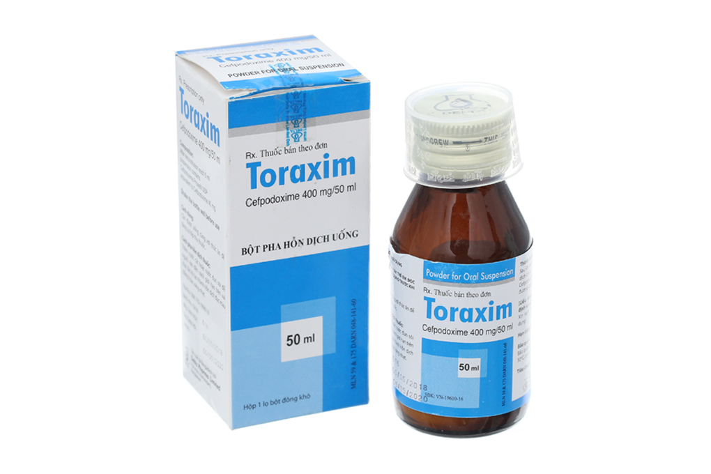 Bột pha hỗn dịch uống Toraxim 400mg/50ml trị nhiễm khuẩn lọ 50ml