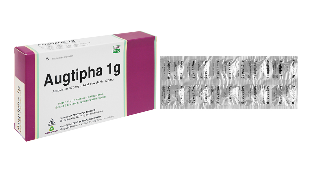 Augtipha 1g trị nhiễm khuẩn (2 vỉ x 10 viên)