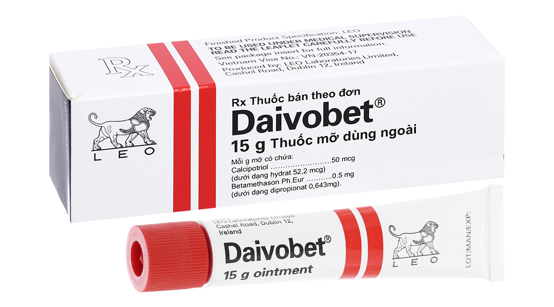 Thuốc mỡ bôi da Daivobet trị vảy nến tuýp 15g