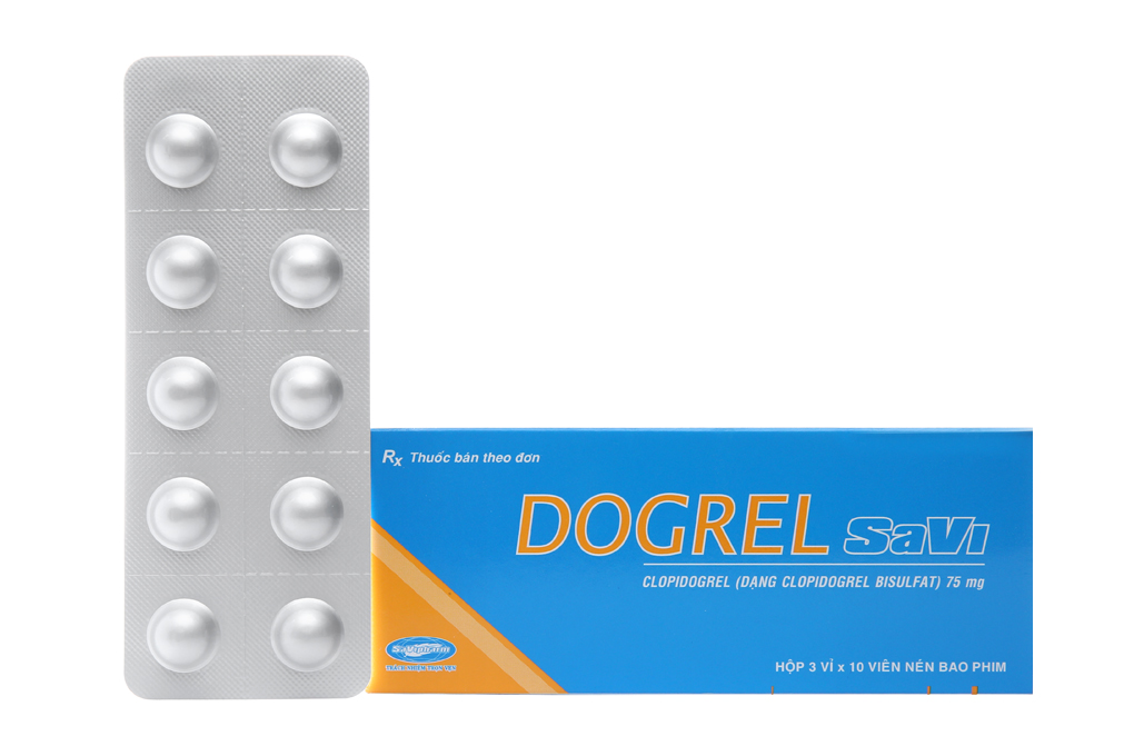 Dogrel SaVi 75mg ngừa xơ vữa động mạch (3 vỉ x 10 viên)