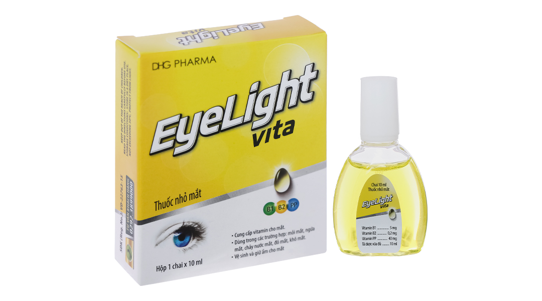 Dung dịch nhỏ mắt Eyelight Vita cung cấp vitamin, dưỡng ẩm mắt lọ 10ml