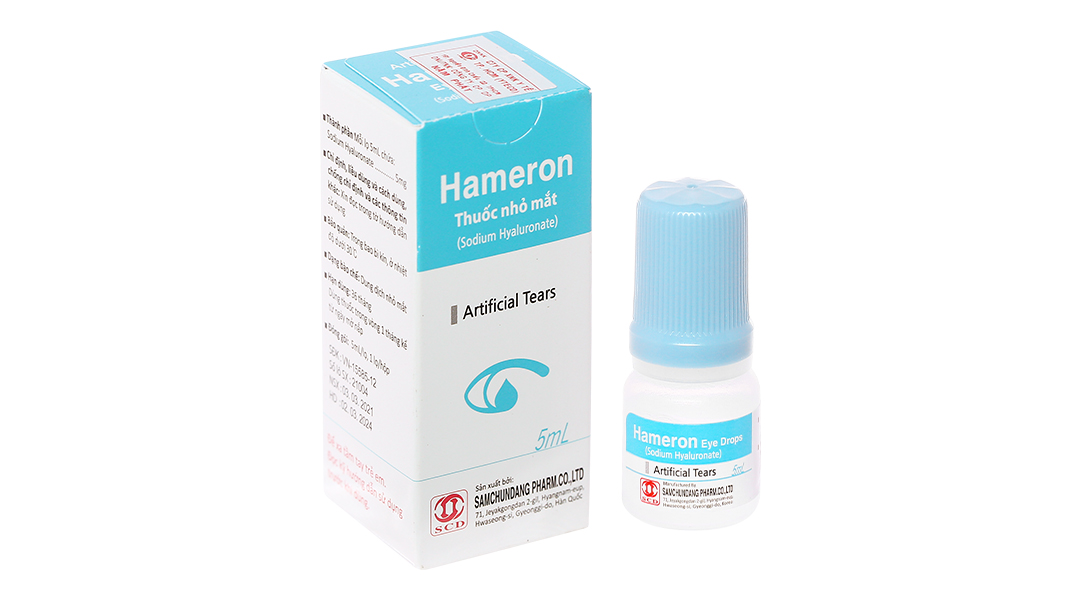 Dung dịch nhỏ mắt Hameron 5mg giảm khô mắt lọ 5ml