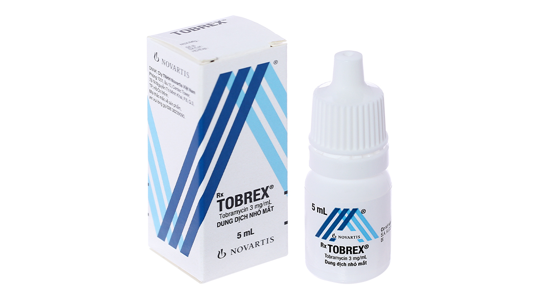 Dung dịch nhỏ mắt Tobrex 0.3% trị nhiễm khuẩn mắt chai 5ml