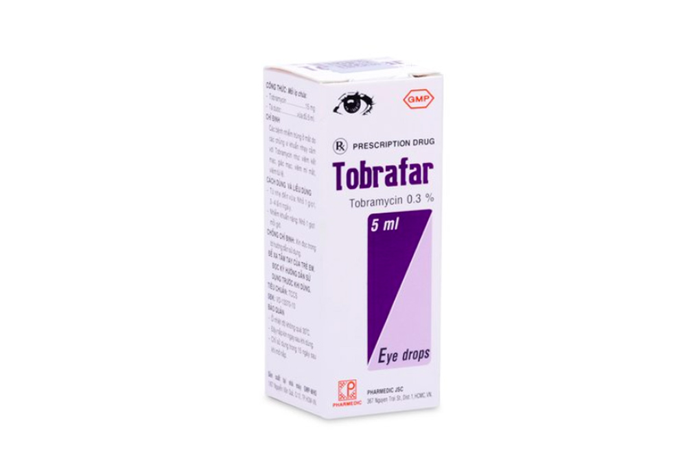 Thuốc nhỏ mắt Tobrafar 0.3% trị nhiễm khuẩn mắt lọ 5ml