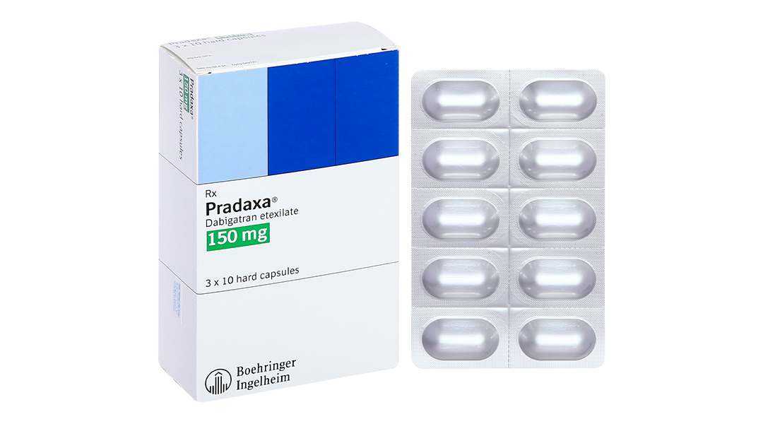 Pradaxa 150mg phòng và trị huyết khối (3 vỉ x 10 viên)