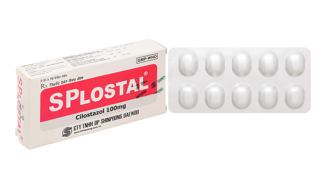 SPLostal 100mg phòng và trị huyết khối (3 vỉ x 10 viên)